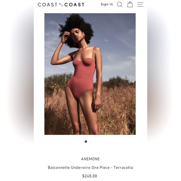 NWT Anemone Balconnette Underwire One Piece in Black Size L - Picture 6 of 6